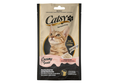 Catsy  crème snack pour chat thon et saumon