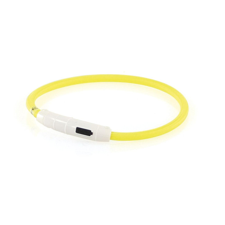 Collier lumineux pour chien jaune