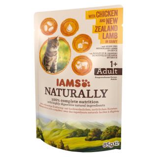 Nourriture humide pour chat Iams Naturally poulet et agneau