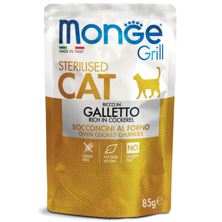 Monge Grill pour chat stérilisé au poulet