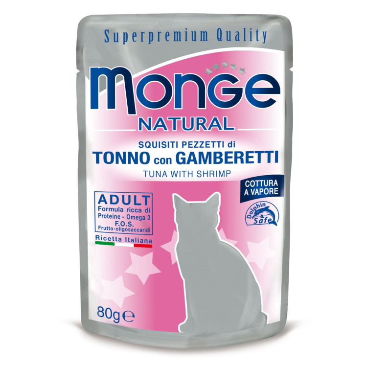 Monge Natural pour chat au thon et crevettes