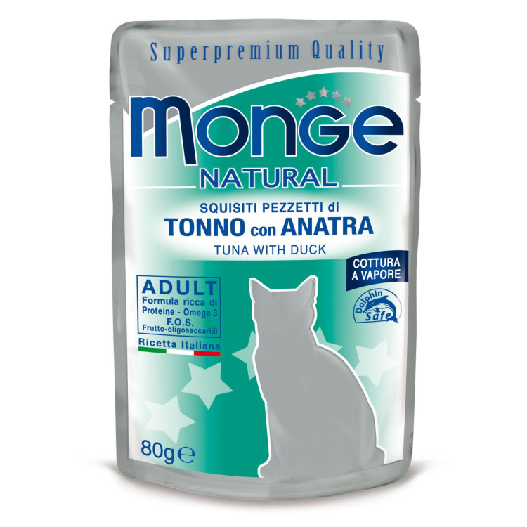 Monge Natural pour chat au thon et canard