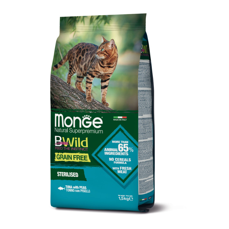 Monge BWild pour chat stérilisé au thon