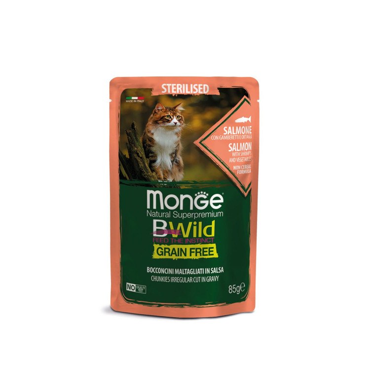 Monge BWild pour chat stérilisé au saumon