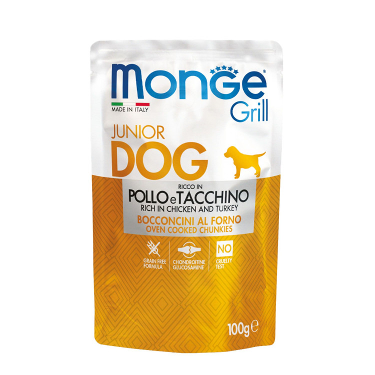 Monge Grill pour chiot au poulet et dinde