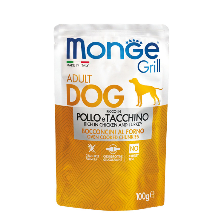 Monge Grill pour chien poulet et dinde