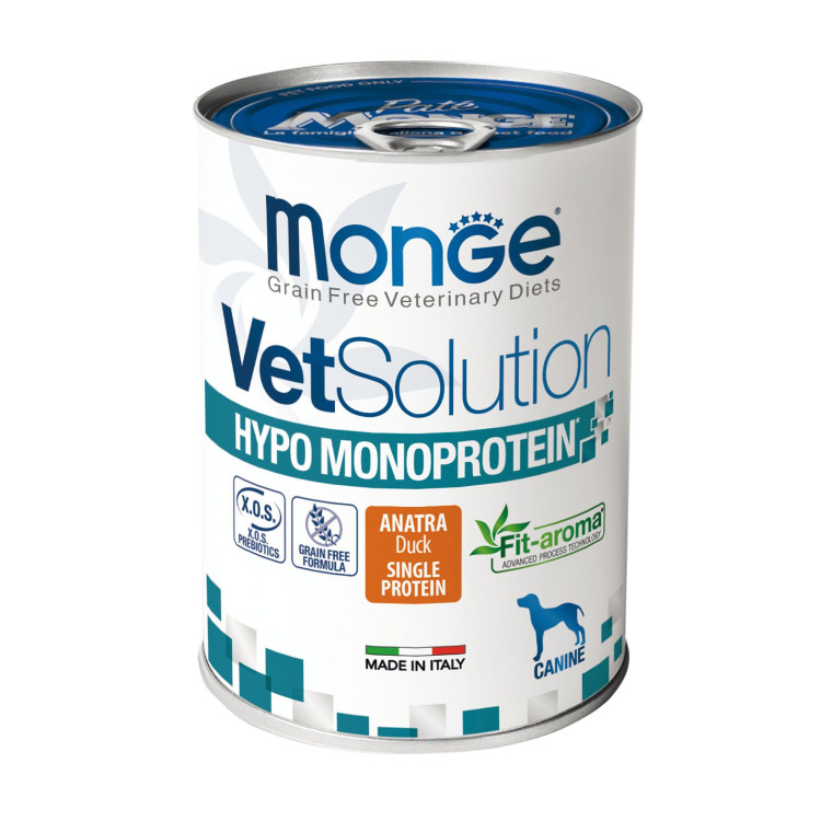 Monge VetSolution hypo monoprotéine pour chien au canard