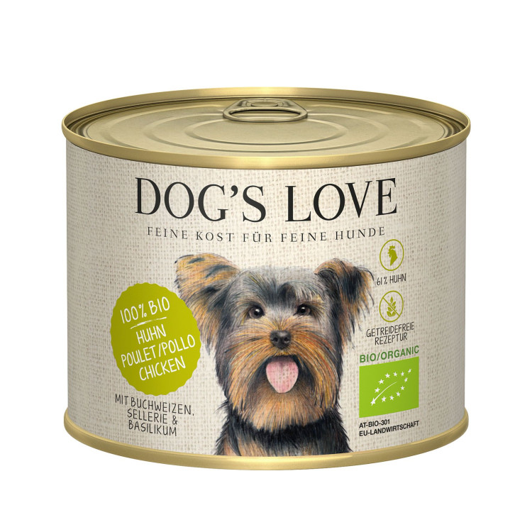 Dog's Love Bio poulet, sarrasin, céleri et basilic