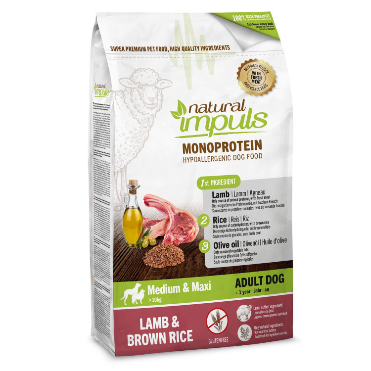 Natural Impuls Adult Agneau avec riz brun