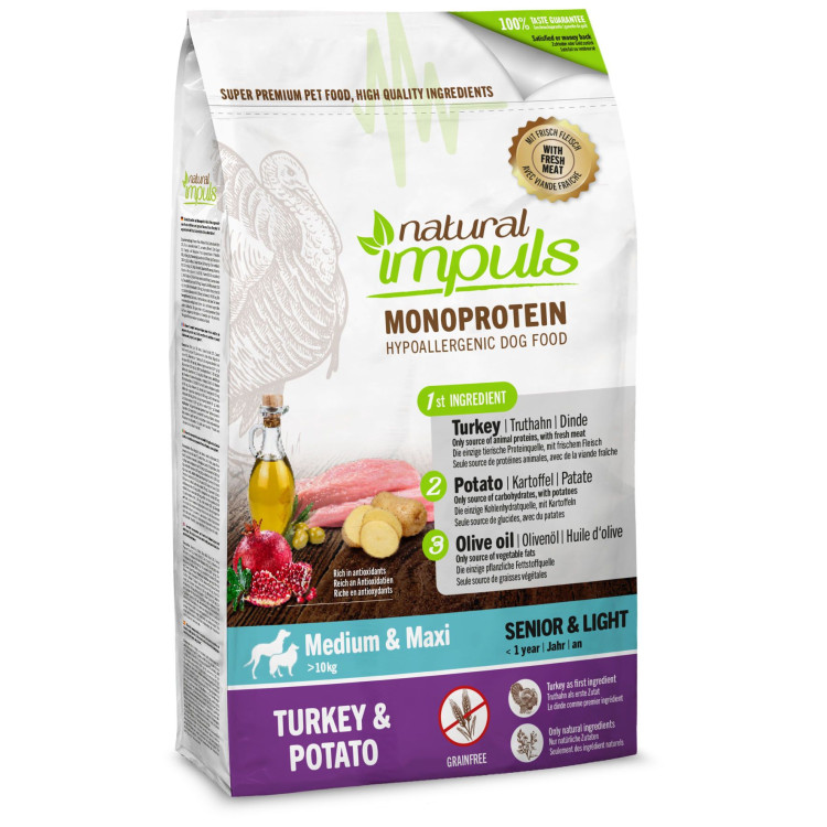 Natural Impuls Senior et Light Dinde et patates